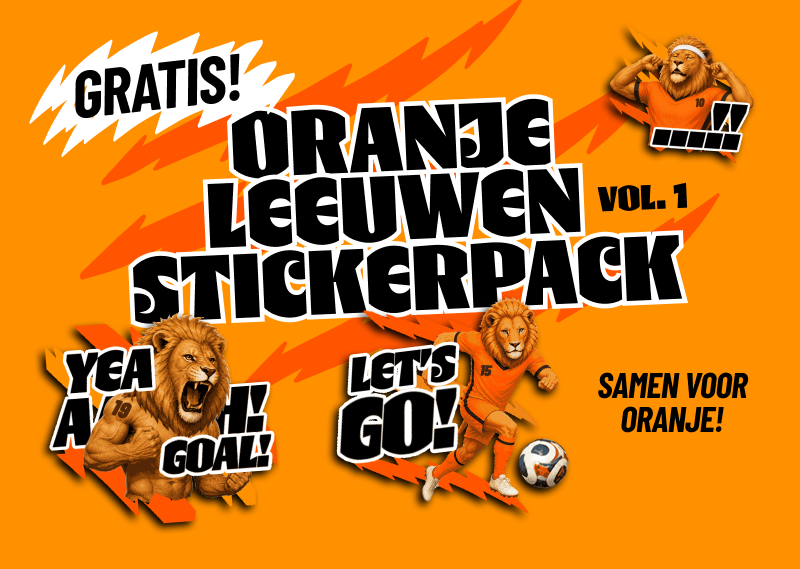 Oranje Leeuwen Stickerpack