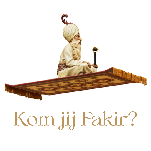 Efteling sticker: kom jij fakir!