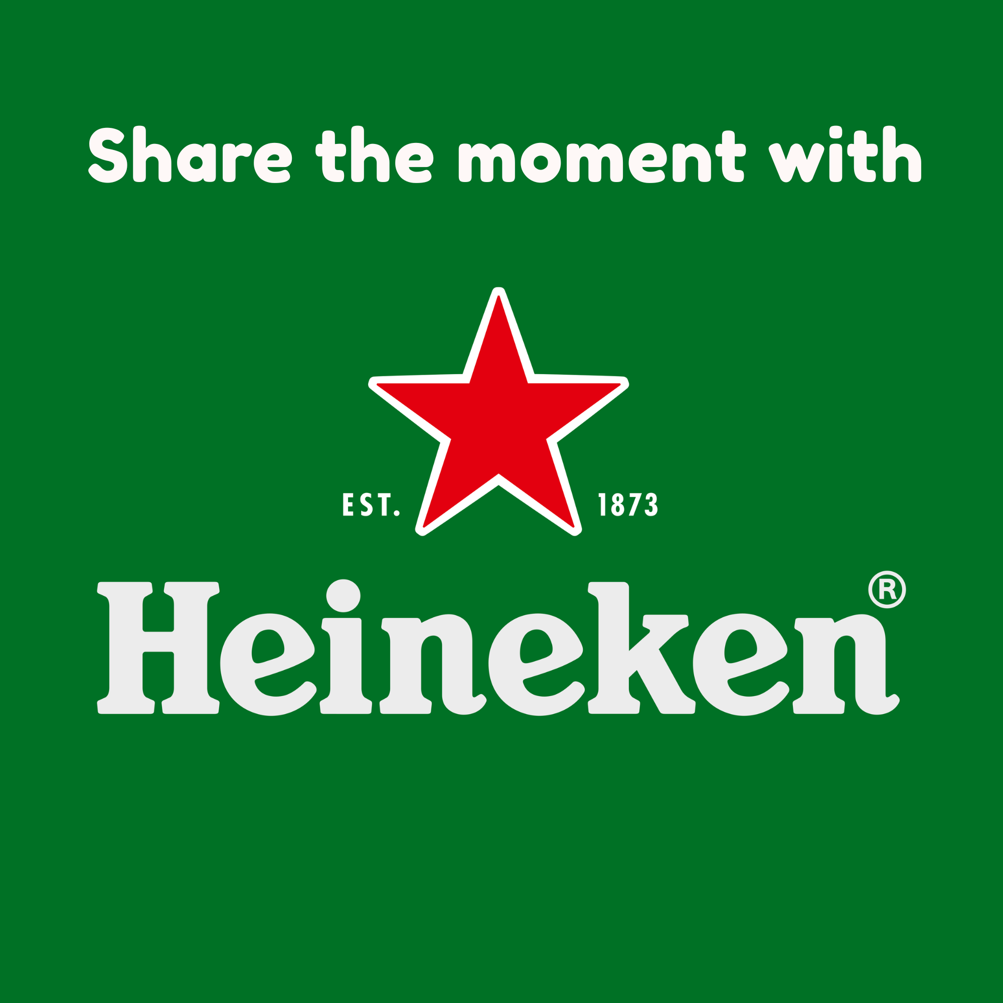 These stickers are created with the support of heineken